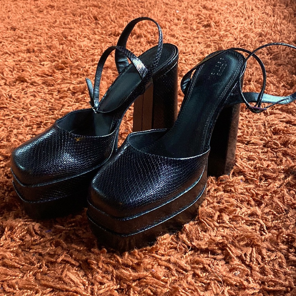 ASOS Design Black Platform Heels